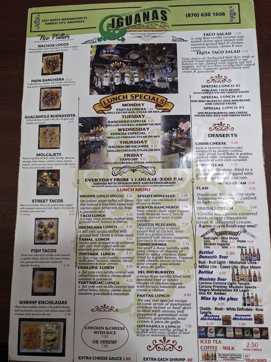 Iguanas Mexican restaurant Menu - Image 4